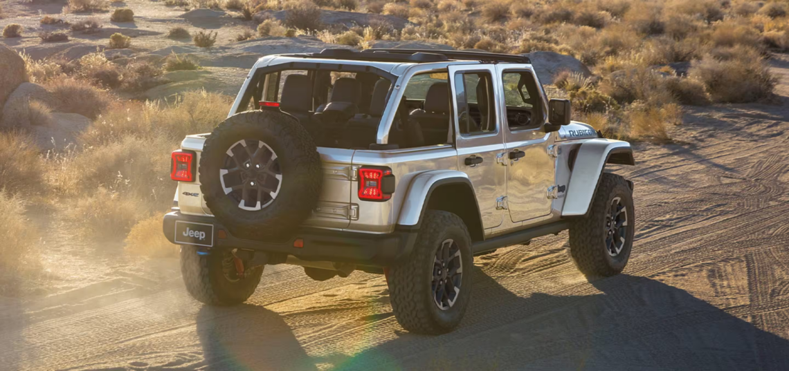 Driving in a Jeep Wrangler lease