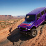 The 2026 Jeep® Wrangler Rewind Special Edition on rocky terrain